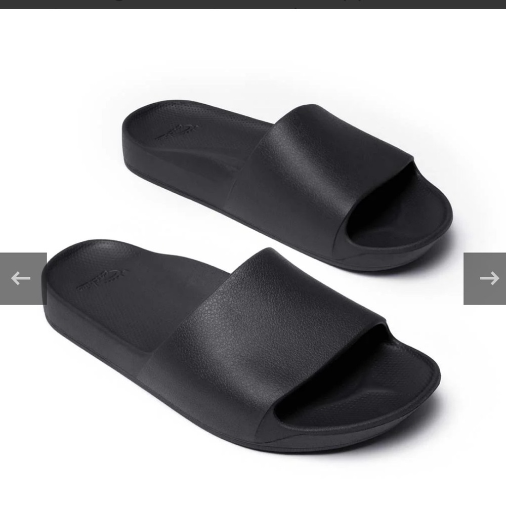 Archies Footwear Arch Support Slides-Color is Black -size 7.